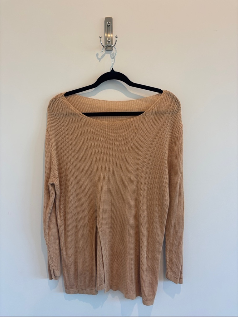 Light Tan Knit Long Sleeve Sweater